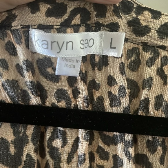 Karyn Seo Leopard Print Maxi Dress SZ L - Picture 2 of 5